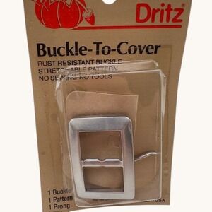 Dritz Buckle-To-Cover Vintage 86 Rust Resistant Silver 3/4 Inch Belt Kit 769-3/4